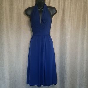Sexy Plunging Royal Blue dress